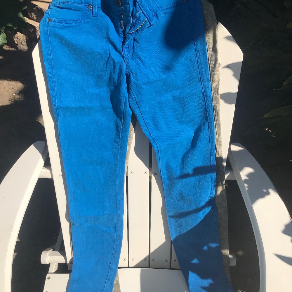 Rich and Skinny Vibrant Turquoise Blue Jeans, 29